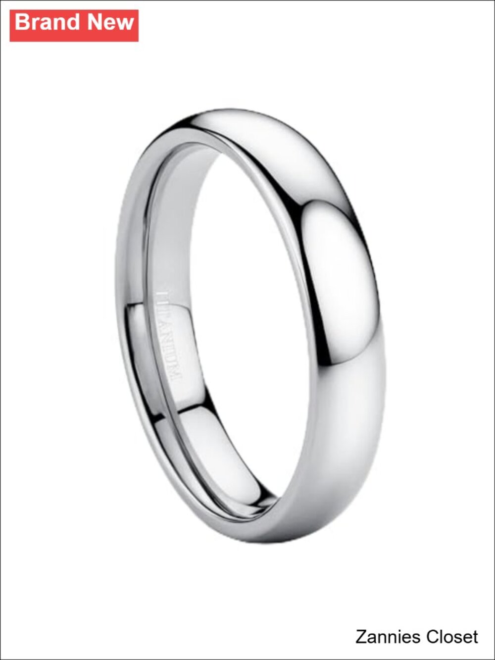 💍 Titanium Domed Comfort Fit Wedding Band Ring Men